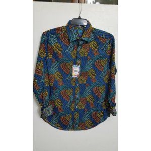 NWT Robert Graham Long Sleeve Button front Shirt
